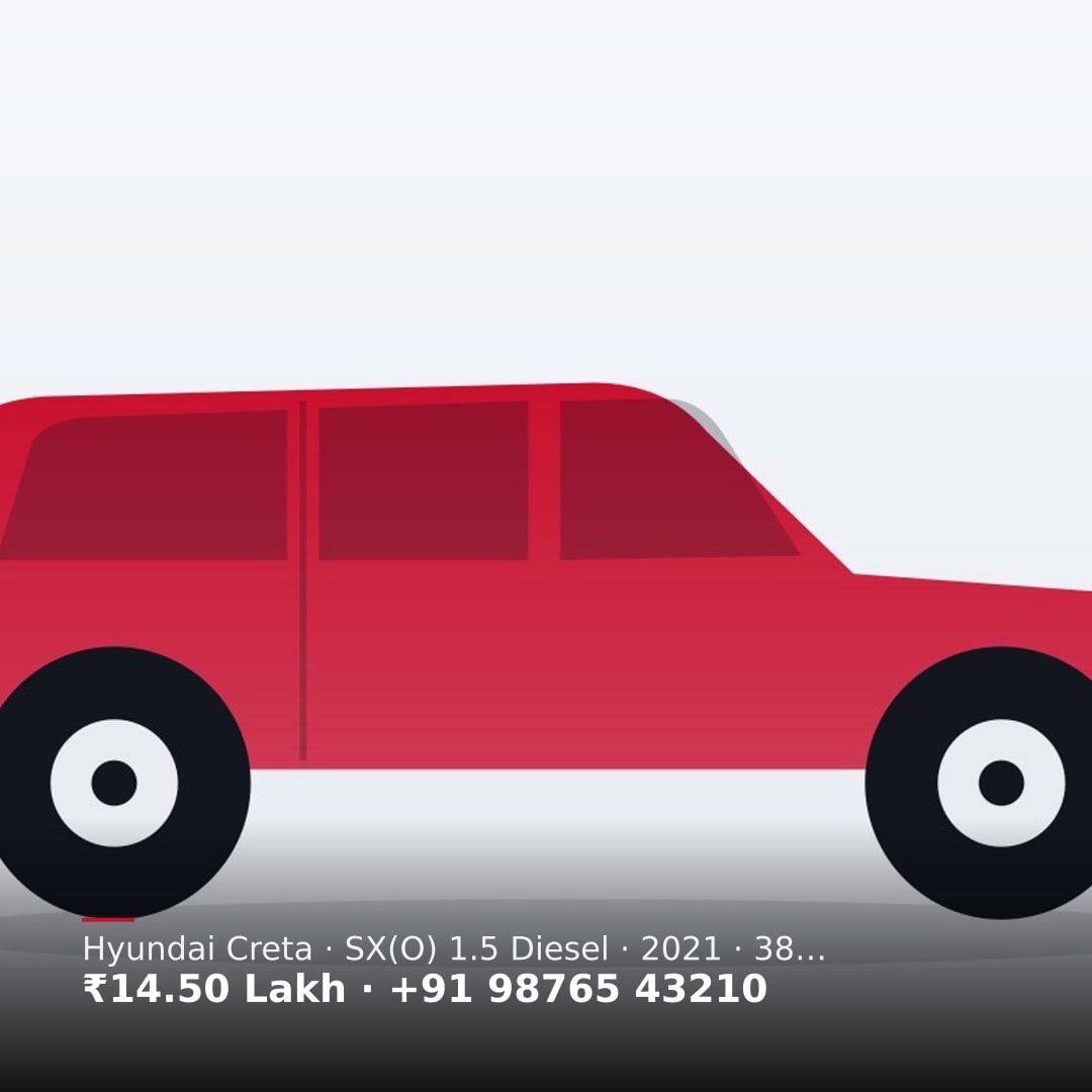 Ek gaadi ka WhatsApp poster, abhi banaya gaya — Royal Cars ke naam aur number ke saath
